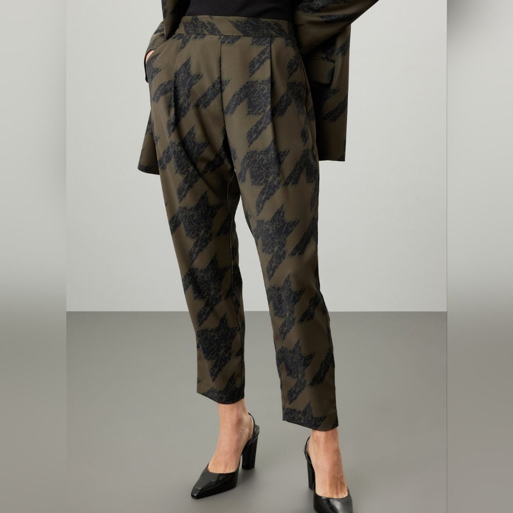 ALL SAINTS | Aleida Houndstooth Toni Tapered Trousers - Picture 8 of 14